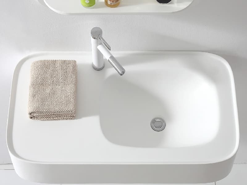 1467 GELO Lavabo de superficie sólida personalizable: calidad constante para proyectos OEM